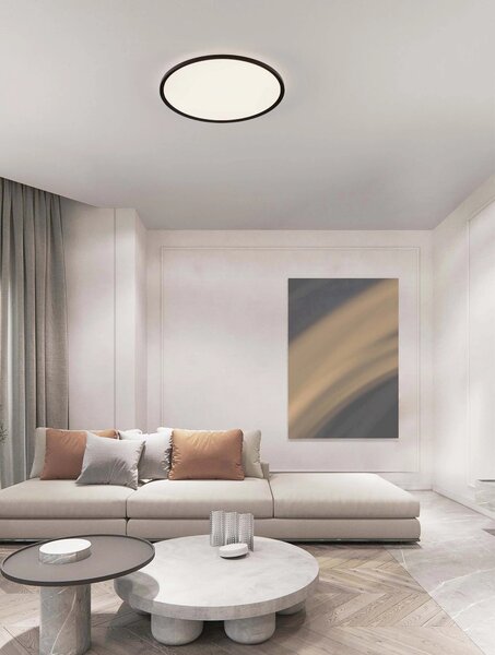 LED stmívatelné černé moderní stropní svítidlo Aoton 55W – Černá
