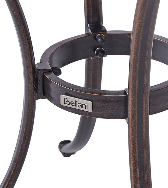 Bistro stolek ANDALO 68 cm 68 cm Kov Hnědá