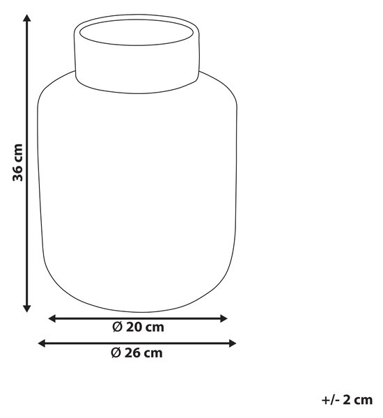 Dekorativní váza RENUN 36 cm Keramika Přírodní