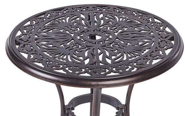 Bistro stolek ANDALO 68 cm 68 cm Kov Hnědá