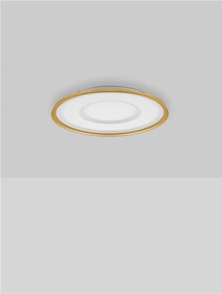 LED stmívatelné zlaté designové stropní svítidlo Figin s dálkovým ovládáním 49W – Zlatá