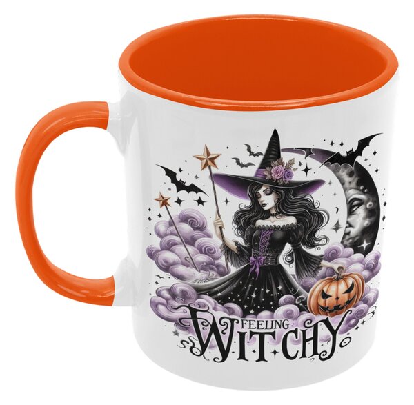 Feeling Witchy | keramický hrnek 330ml, různé barvy - Růžová světlá