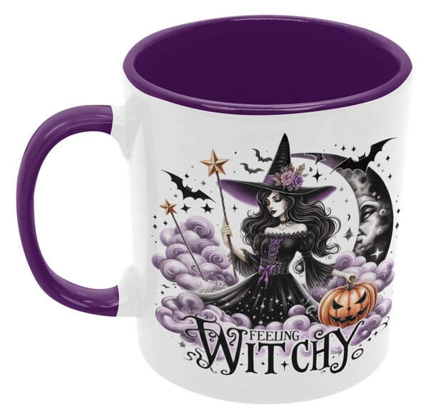 Feeling Witchy | keramický hrnek 330ml, různé barvy - Růžová světlá