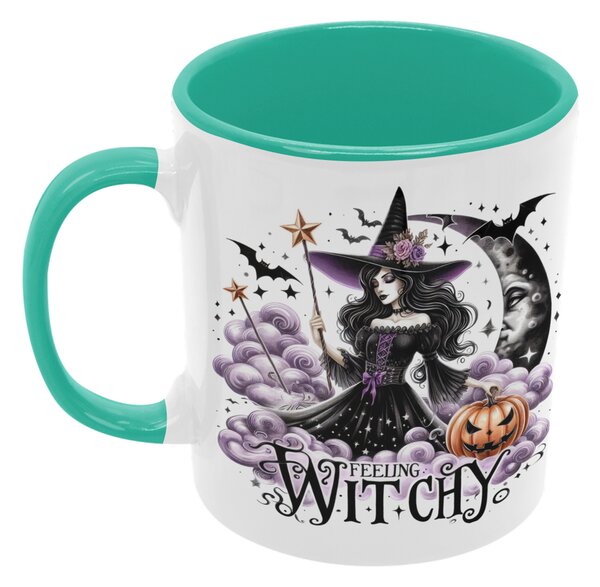 Feeling Witchy | keramický hrnek 330ml, různé barvy - Růžová světlá