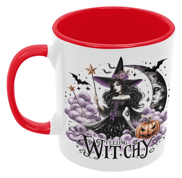 Feeling Witchy | keramický hrnek 330ml, různé barvy - Růžová světlá