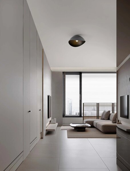LED černé designové stropní svítidlo Opsi – Černá