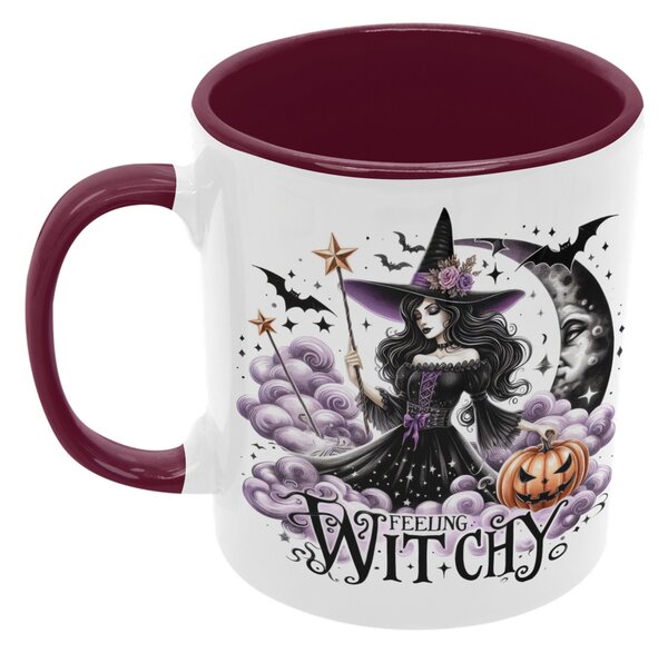 Feeling Witchy | keramický hrnek 330ml, různé barvy - Růžová světlá