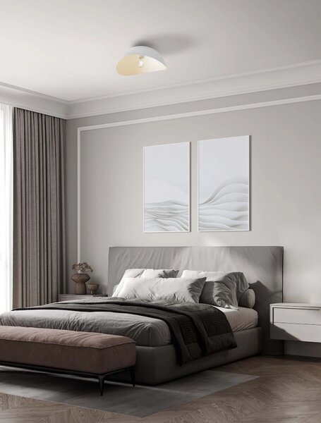 LED bílé moderní stropní svítidlo Opsi – Bílá