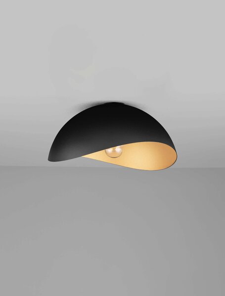 LED černo-zlaté designové stropní svítidlo Opsi 40 – 40 x 10 cm