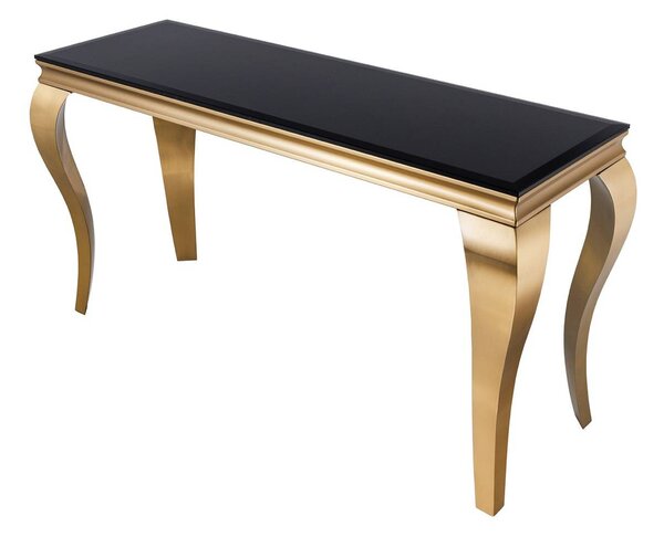 Designová konzole Rococo 140 cm černá / zlatá