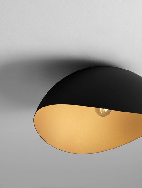 LED černo-zlaté designové stropní svítidlo Opsi 50 – 50 x 12 cm
