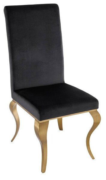 Designová židle Rococo černá / zlatá