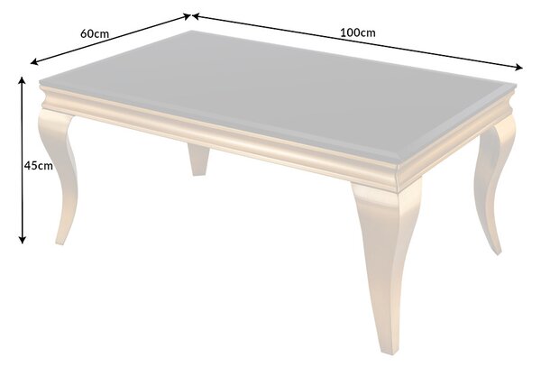 Designový konferenční stolek Rococo 100 cm černý / zlatý