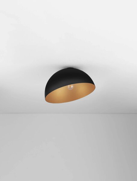 LED černo-zlaté designové stropní svítidlo Gea 40 – 40 x 10 cm