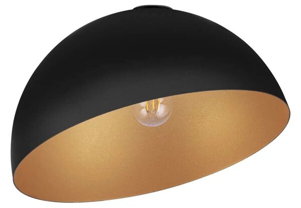 LED černo-zlaté designové stropní svítidlo Gea 40 – 40 x 10 cm