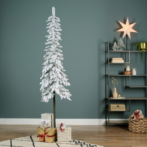 Umělý vánoční stromeček Alpine210 cm – realistický vzhled 100% PE (3D) - So snehom