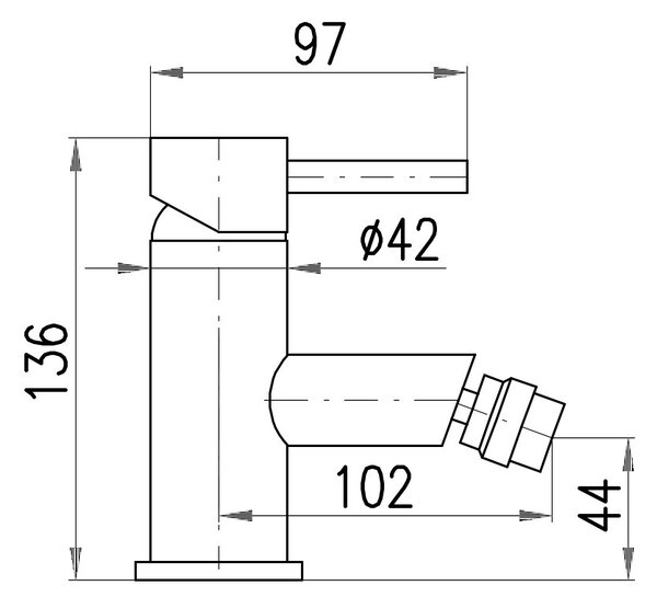 Slezák - RAV Bidetová baterie s výpustí SEINA - SE945.xKMGK, Metal grey kartáčovaná Připojovací hadičky - závit: 3/8"