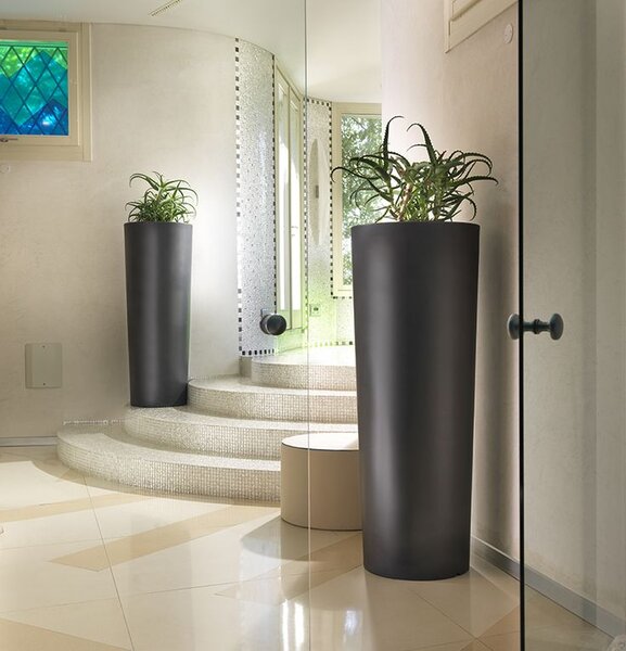 Květináč Slim 90 cm antracitová barva - Antracit - 71 - 90 cm - Teraplast