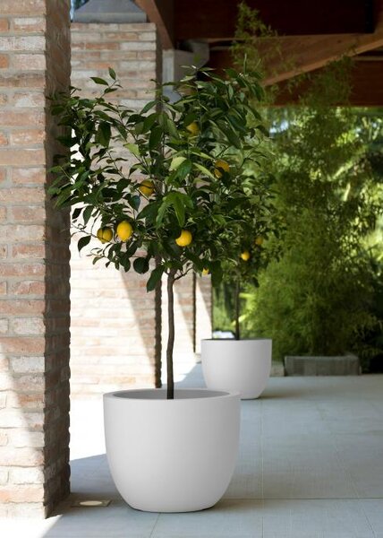 Bílý dekorativní květináč Aria 54 cm – elegantní doplněk - Bílá - 31 - 50 cm