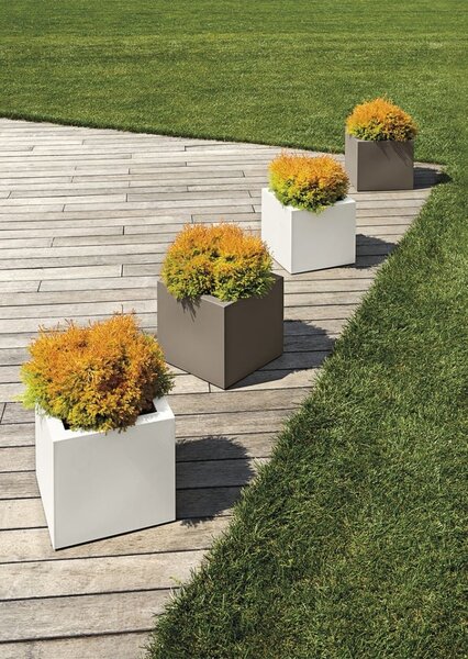 Květináč Kube 50 cm antracit – moderní design pro vaše rostliny - Antracit - 31 - 50 cm - Europlast