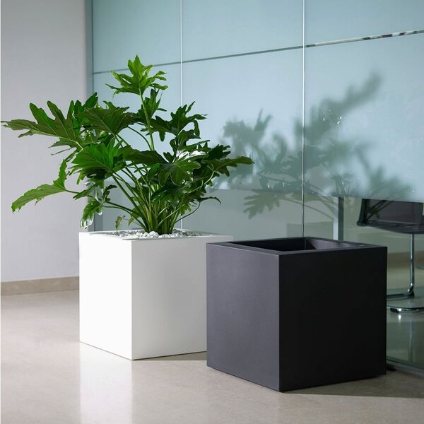 Květináč Kube 50 cm antracit – moderní design pro vaše rostliny - Antracit - 31 - 50 cm - Europlast