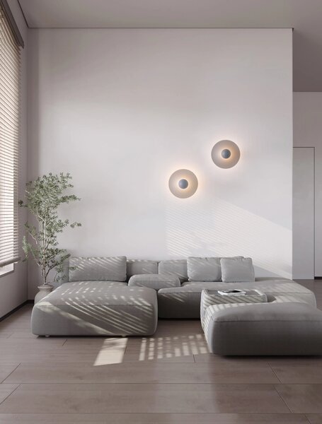 LED bluish šedé nástěnné svítidlo Edem – Šedá