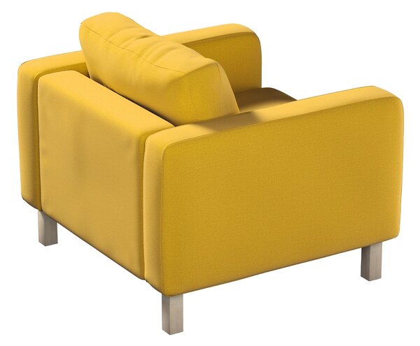 Potah na křeslo IKEA Karlstad, krátký barva žlutá látka sametová