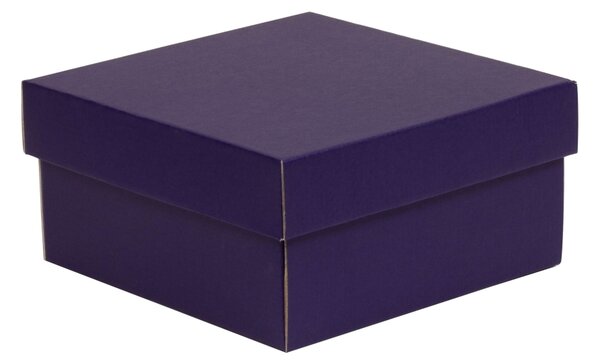 Dárková krabička s víkem 200x200x100/40 mm, fialová