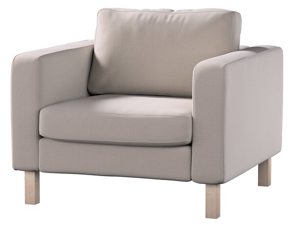 Potah na křeslo IKEA Karlstad, krátký barva béžová látka sametová