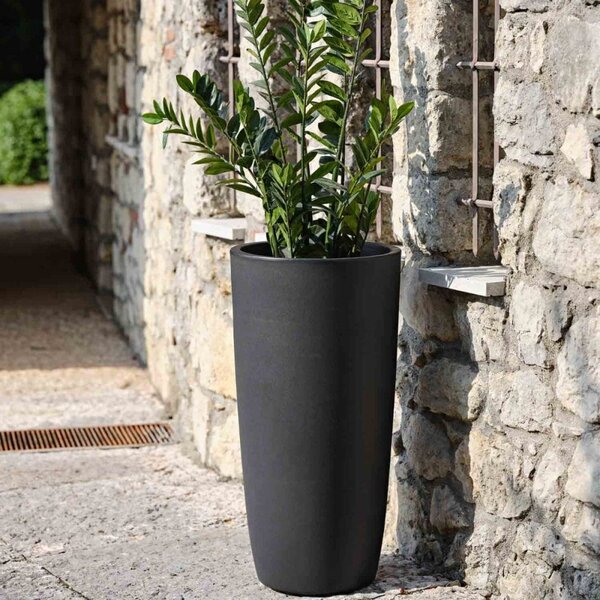 Květináč Dante, výška 80 cm, antracitová barva - Antracit - 71 - 90 cm