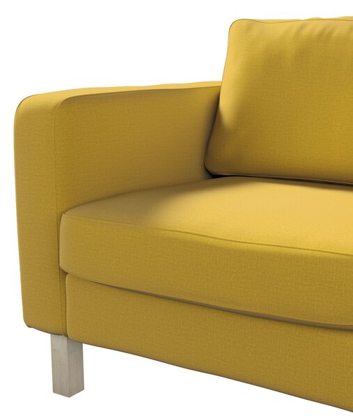 Potah na křeslo IKEA Karlstad, krátký barva žlutá látka sametová