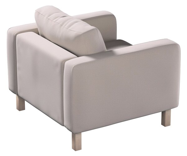 Potah na křeslo IKEA Karlstad, krátký barva béžová látka sametová