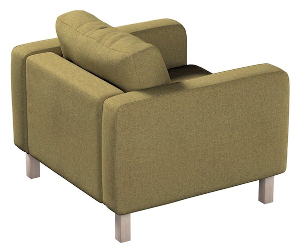 Potah na křeslo IKEA Karlstad, krátký barva zelená látka pletený vzor