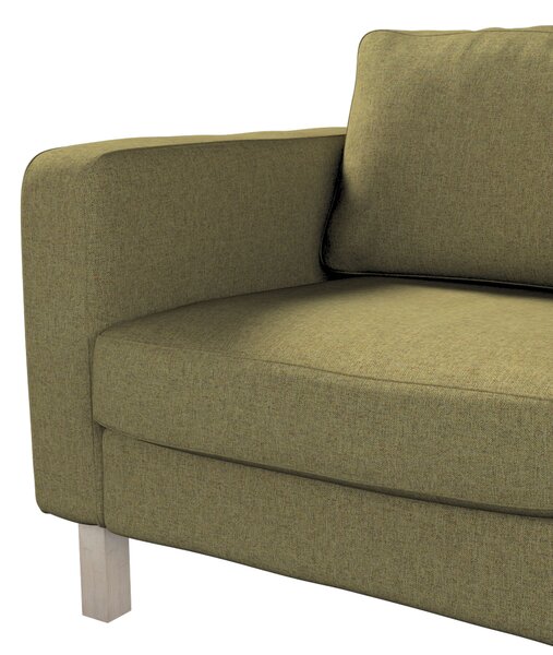 Potah na křeslo IKEA Karlstad, krátký barva zelená látka pletený vzor