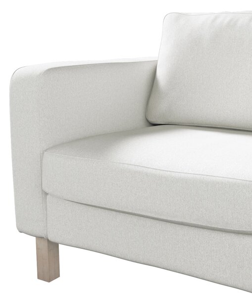 Potah na křeslo IKEA Karlstad, krátký barva krémová látka pletený vzor