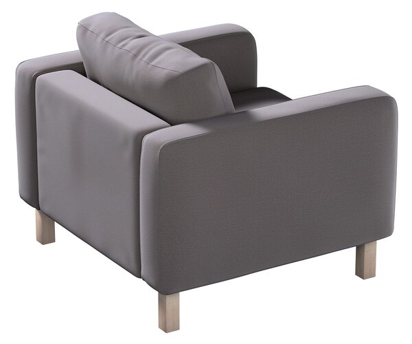 Potah na křeslo IKEA Karlstad, krátký barva hnědá látka sametová