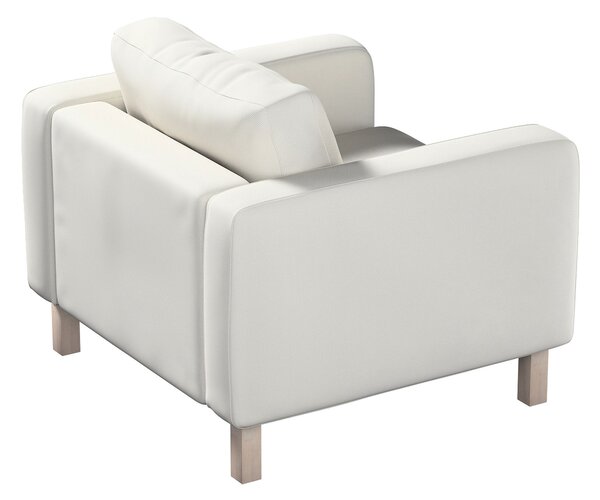Potah na křeslo IKEA Karlstad, krátký barva šedá látka pletený vzor