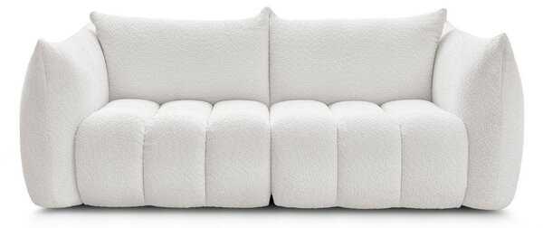 Bílá pohovka z textilie bouclé 234 cm Azra – Bobochic Paris