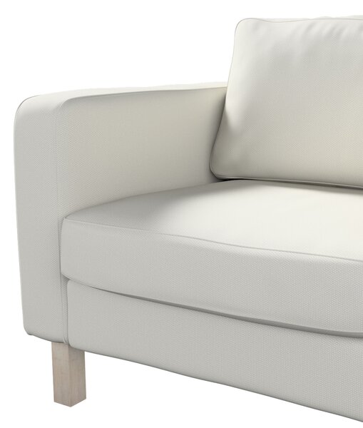 Potah na křeslo IKEA Karlstad, krátký barva šedá látka pletený vzor