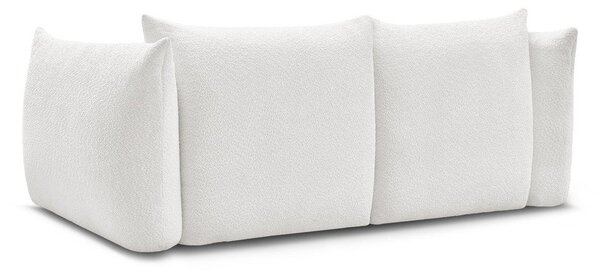 Bílá pohovka z textilie bouclé 234 cm Azra – Bobochic Paris