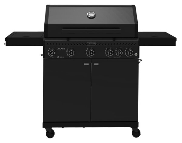 BPS-koupelny Plynový BBQ gril s boční plotýnkou a poličkou - ZEUS-D, 5+1 hořáků