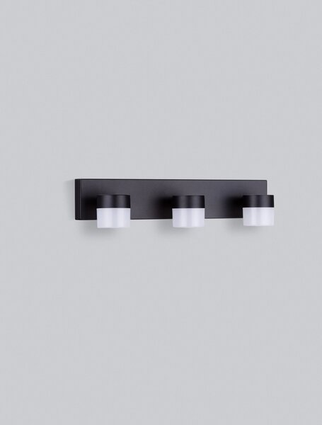 LED černé nástěnné svítidlo Teko 17W