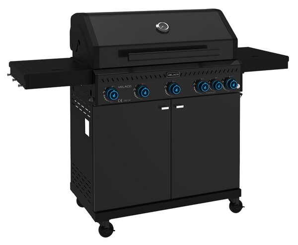 BPS-koupelny Plynový BBQ gril s boční plotýnkou a poličkou - ZEUS-D, 5+1 hořáků