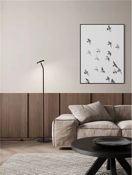 LED černá stojací lampa Logos