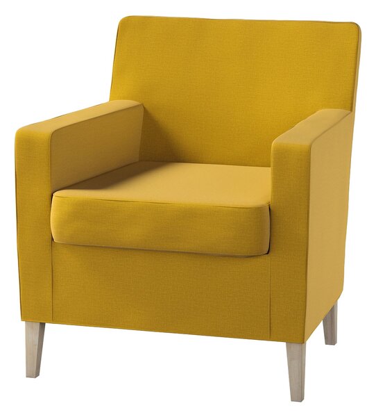 Potah na křeslo IKEA Karlstad barva žlutá látka sametová