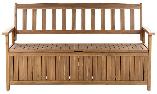 Zahradní lavice SOVANA 160 cm s úložným prostorem Akáciové dřevo Hnědá