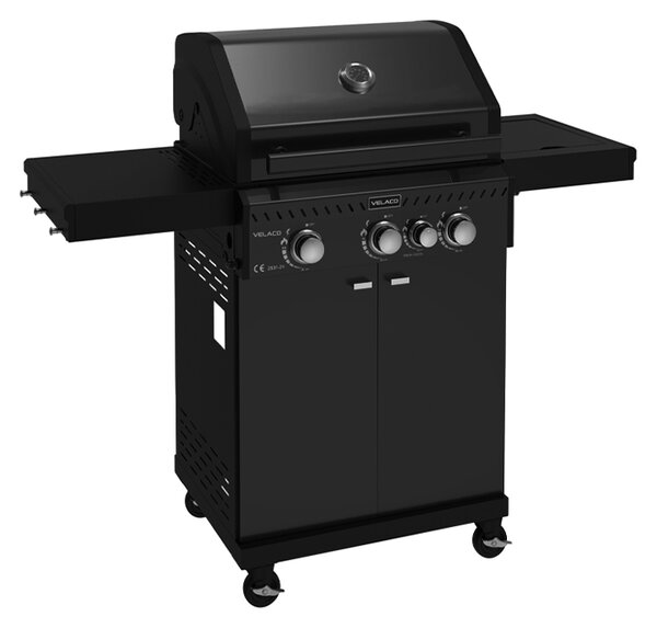 BPS-koupelny Plynový BBQ gril s boční plotýnkou a poličkou - ZEUS-B, 3+1 hořáků