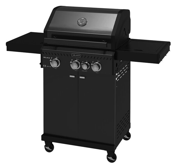 BPS-koupelny Plynový BBQ gril s boční plotýnkou a poličkou - ZEUS-B, 3+1 hořáků