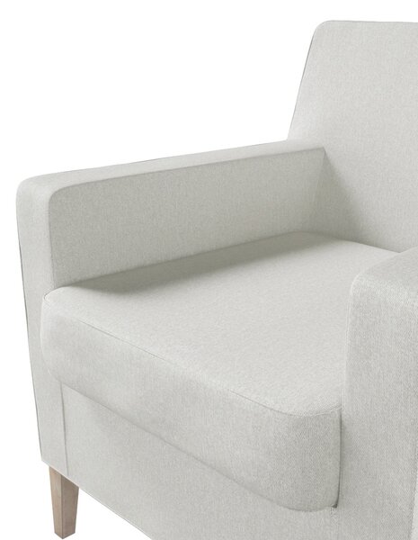Potah na křeslo IKEA Karlstad barva krémová látka pletený vzor