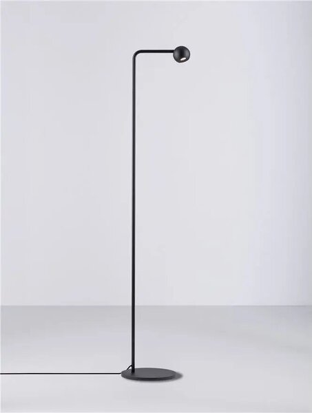 LED černá stojací lampa Sfera
